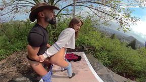 lili charmelle - cowgirl fucking in public outdoors - from vr