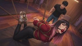 Bondage Stories #125: Intense Hogtie Struggle and Escape Attempt