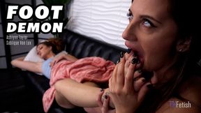 Ashlynn Taylor & Sablique Von Lux - "Foot Demon" Ouija Board Possession Foot Worship - HD 1080p