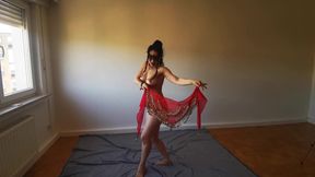 Sexy Arab Slave Performs Hot Dance - Bellydancing Belt Striptease Ends Totally Naked