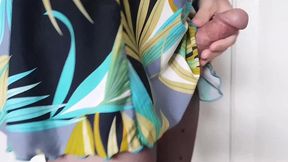 dani in sexy dotted black nylon and gloves