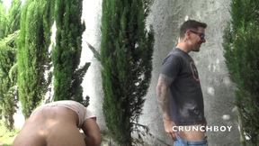 Straight boy fuckd bareback by ebony in exhib cruising