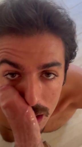 Starving for cock: feet sucking, deepthroat and dick riding   Clip 1