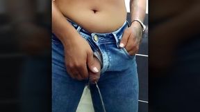 ts angelique - i m peeing through my jeans zip