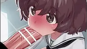 Yukari Akiyama from Girls Und Panzer gets naughty with her tank crewmates