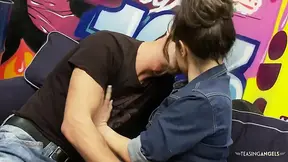 Chestnut-haired's huge booty gets a sloppy kissing teaser before searing pummeling