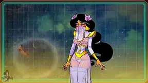 Princess Jasmine Trained by Alien Whores in Wedding Dress for Magic Sex Adventure