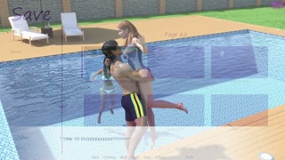 My Stepbrother's Wife #30 John pressed his face against Jennifer's breasts while diving