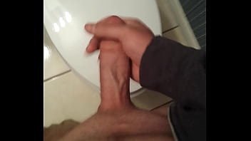 Bathroom quickie. Big load.