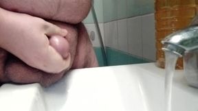 Superchub Master Washed Uncut Cock Clean and Moisturises if with Tallow, Jerks off Orgasm, Sperm Flow.