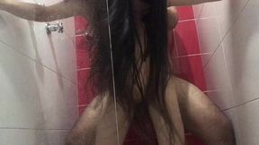 lamiendo y comiendo el cono en la ducha de la nueva flaca sexy amateur nora milf sexo real en el bano con enorme semental - andy z 94