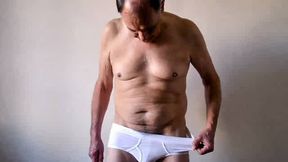 Ai oldermen in white undies showing pubes