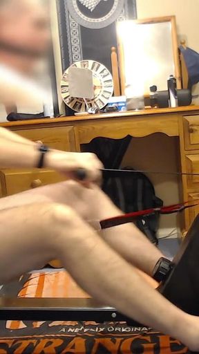 Self Bondage Breath Play and Spanking
