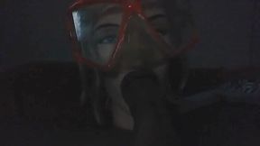 Diving glasses facefuck