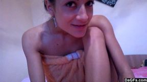 Slutty Babe Does Her Nails Naked