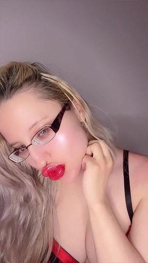 Big Red Lips on Your Cock