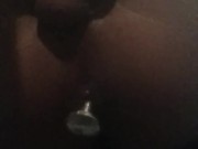 Pushing out a butt plug