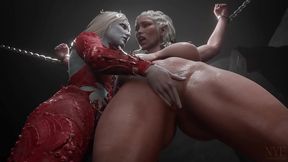 Lesbian Anime Babe Bound & Fingered To Orgasm In BDSM Session