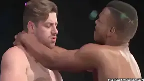 Black Man Rides A Hard White Penis