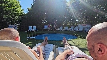 Onlymaya - Orgy party by the pool.