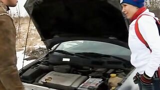 Alpha Dominates Friendly Cheerleader inside Epic Vehicle Sex Tape