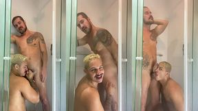 rickpaixao e caio villar em um banho