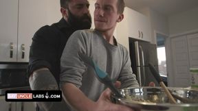Stepdad pounds stepsons tight ass while stepmom watches