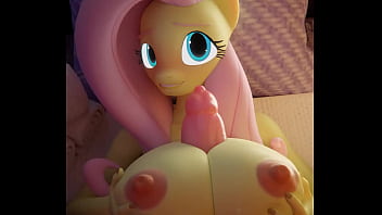 fluttershy giving a titjob to a werewolf