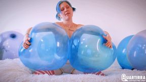 Q863 Stashia squeezes and pops her giant balloon boobs again and again - 1080p