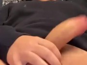 Anonymous Cock Stroking in Bathroom