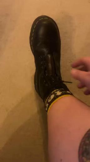 Goon over me taking my boots off