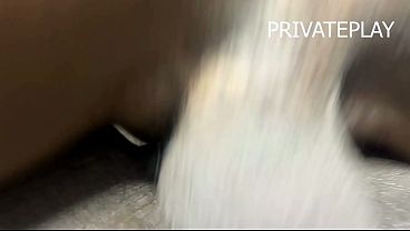 Real African babe with big natural tits rides his huge black cock in a