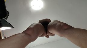 Amateur Wife Masturbates with Fingers in Pussy Until Orgasm.