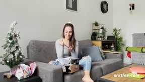 Ersties - Hot Brunette Ana B Tries Out Her New Christmas Present