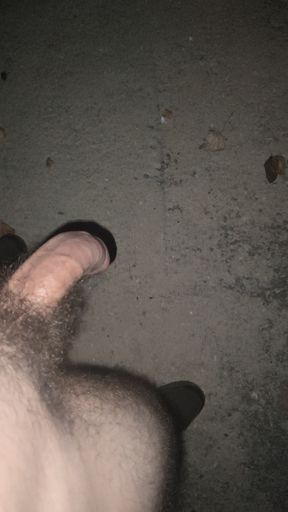 Cumshot without hand outdoor