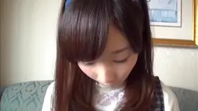 Shy looking Japanese girl gets pussy stretched and fingered