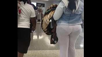 Big booty bbw see through candid vpl