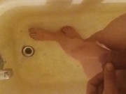 Pacing Naked And Barefoot Peeing On My Foots, In A Bathtub