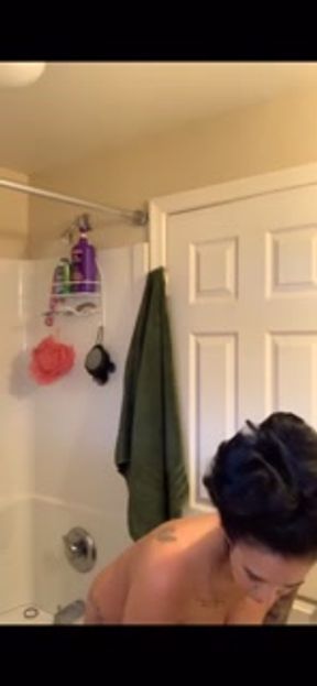 catches Milf listening to music, showering and changing