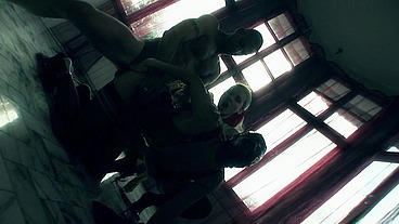 Hot blonde, Cherry Jul and a friend in a BDSM mask get down for some anal action in this...