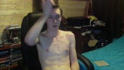 Canadian Twink Strokes His Big Cock and Cums!