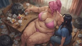 BBW SSBBW Stories #3B: Fast Food Runs and Belly Drops (Animated)