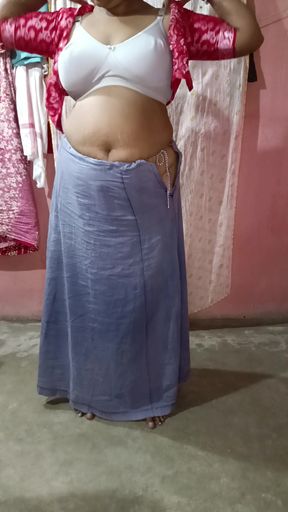 Yellow Saree Dropping Solo Sfw