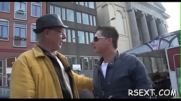 Lewd old stud takes a tour in amsterdam&#039_s redlight district