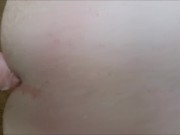 Straight guy ass fucked POV closeup by huge dildo - ass to mouth
