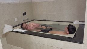 MASTER E FOOT DOM AND GAG AT BATH TUB