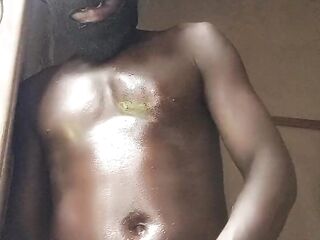 Oiled Huge ebony Dick