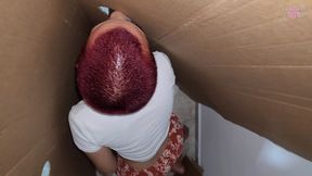 Glory hole: Carahoney has fun with this cock in the hole