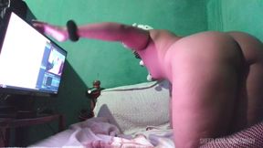 Tranny femboy arching their big ass, ready to take dick.