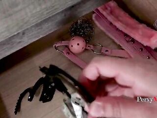 U Discovered Stepmom's Secret Toys So This babe Chains Herself Up For U